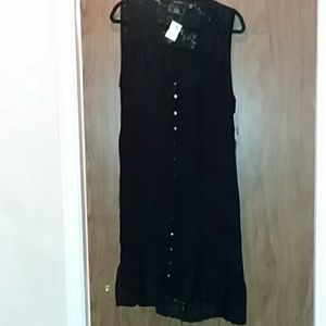 Black swimsuit cover